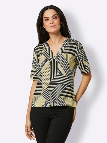 creation L Lyocell-Shirt in schwarz-weiß-bedruckt