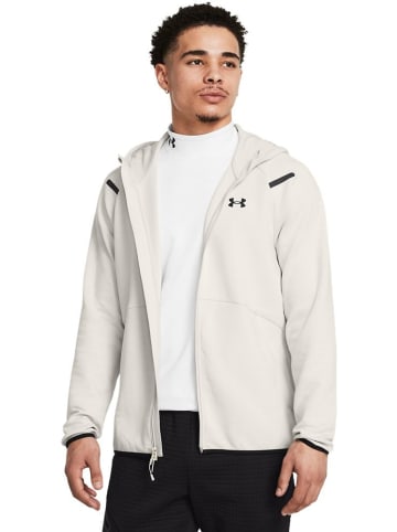 Under Armour Fleecejacke/Fleecepullover "Ua Unstoppable Flc Fz Hd Eu" in Weiß