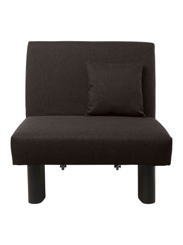 58 aufm Kessel FALTSESSEL Kalomira Bezug Flachgewebe Metall schwarz / schoko