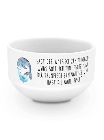 Mr. & Mrs. Panda schale Walfisch Thunfisch mit Spruch in Weiß