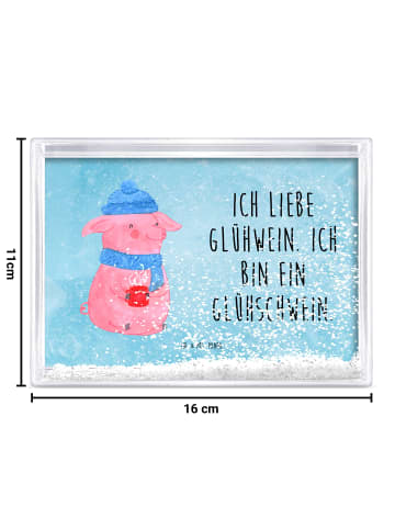 Mr. & Mrs. Panda Fotorahmen Schwein Glühwein mit Spruch in Eisblau