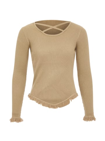 qisha Strickpullover in Taupe