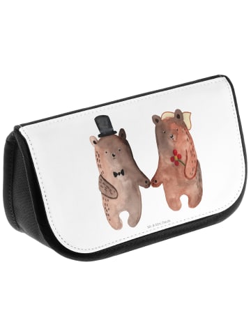 Mr. & Mrs. Panda Schminktasche Bär Heirat ohne Spruch in Weiß