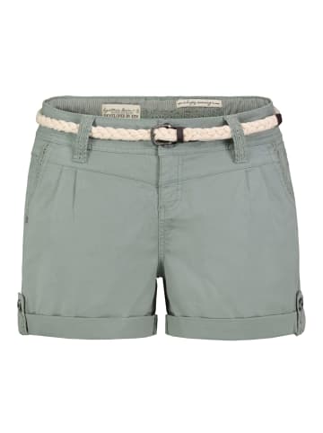 Eight2Nine Shorts Gürtel Eingrifftaschen Regular Fit Zip-Fly in Grün-2