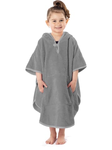 normani Badeponcho für Kinder (70 cm x 75 cm) in Grau