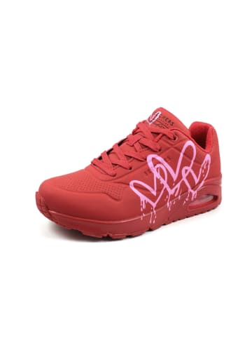 Skechers Freizeit Schnürer für Damen in rot in rot