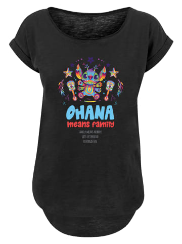 F4NT4STIC Long Cut T-Shirt Disney Lilo & Stitch Ohana Mexico in schwarz