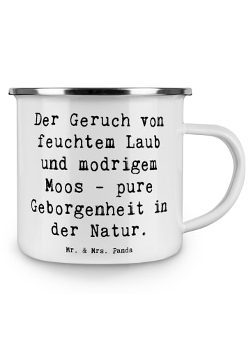 Mr. & Mrs. Panda becher emaille Spruch Geborgenheit in der Natur... in Weiß