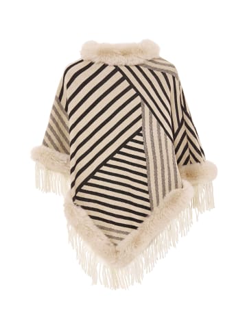 osha Damen Poncho in Wollweiss