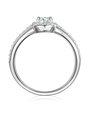 Trilani Ring aus Sterling Silber mit Zirkonia in silber