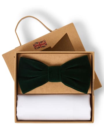 Finshley & Harding London Fliege in tanne weiß - 0001