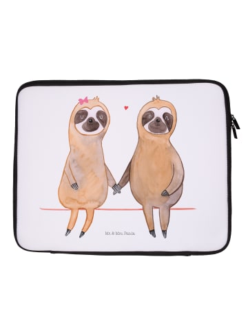 Mr. & Mrs. Panda Notebook Tasche Faultier Pärchen ohne Spruch in Weiß