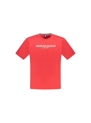 North Sails Rotes Baumwoll-T-Shirt