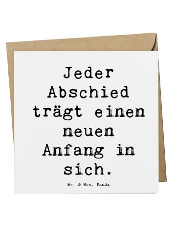 Mr. & Mrs. Panda Grußkarte Spruch Verluste betrauern und loslass... in Weiß