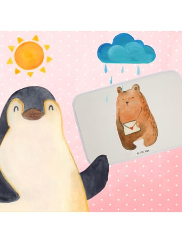 Mr. & Mrs. Panda Badezimmerteppich Bär Vermissen ohne Spruch in Weiß