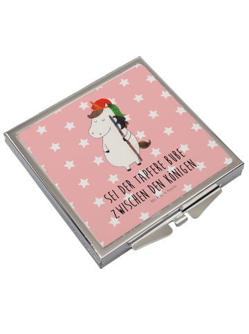 Mr. & Mrs. Panda Taschenspiegel Einhorn mit Spruch in Rot Pastell