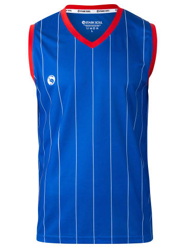 Stark Soul® Sport Shirt "Pinstripes" Ärmeloses Tank Top in blau