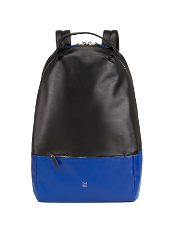 DuDu Rucksack Leder 37 cm in schwarz