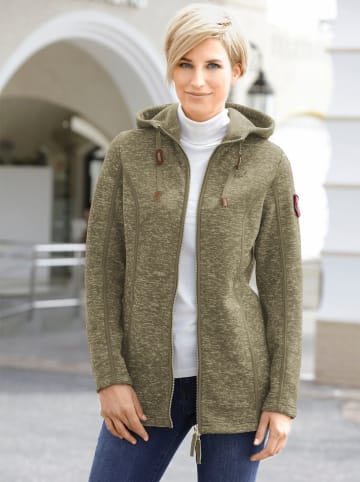 WITT WEIDEN Kapuzenfleecejacke in schilf-meliert