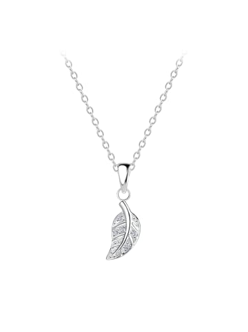 Alexander York Kette mit Anhänger LEAF mit Zirkonia in 925 Sterling Silber, 2-tlg.