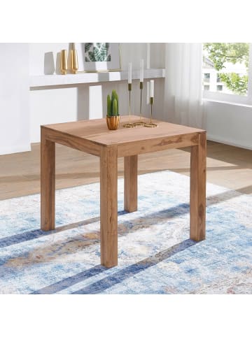 FineBuy Esstisch in Braun / Akazie / 80x80x76