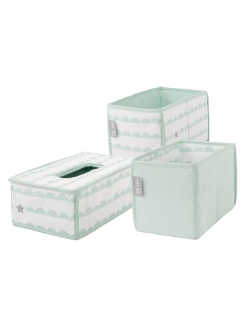 roba Happy Cloud' Pflegeorganizer 3-tlg, 2 Boxen & Feuchttücherbox, Mint