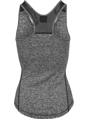 Urban Classics Urban Classics Damen Ladies Active Melange Trainings Top in charcoal/white/black