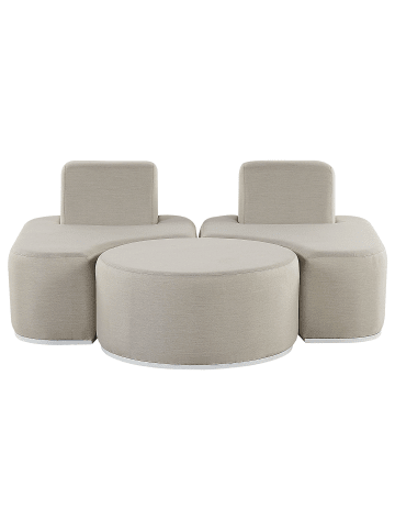 Beliani 3-tlg Sitzgruppe FABRO in Grau