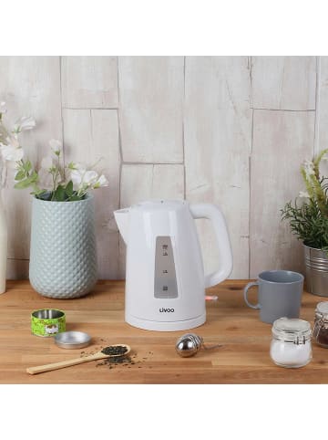 livoo DOD184W Wasserkocher Weiß 1,7 Liter