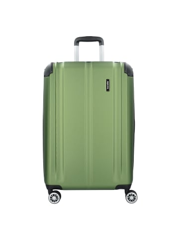 travelite City M 4-Rollen Trolley 68 cm grün