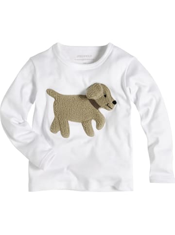 ZIEGFELD Longsleeve „Hund Bobby" in Weiß