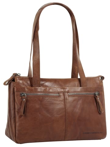 SPIKES & SPARROW Handtasche echt Leder in cognac