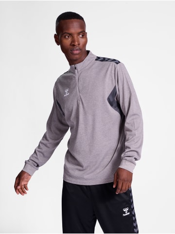 Hummel Halbreißverschluss Jacke Hmlauthentic Multisport Herren in GREY MELANGE