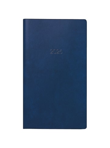 BRUNNEN Taschenkalender 746 8,7x15,3cm 1 Monat/2 Seiten Kunststoff dunkelblau 2026
