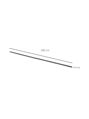 HOMCOM Schiebetür-Beschlagsatz-200L x 4B x 0,6H cm-Braun