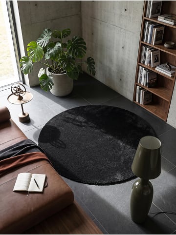 KADIMA DESIGN Läufer Uni rutschhemmend weich wohnlich Wohnzimmer Schlafzimmer in Schwarz
