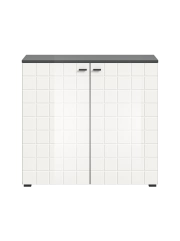 xonox.home Kommode (B/H/T): 92x86x37 in weiß Hochglanz und anthrazit