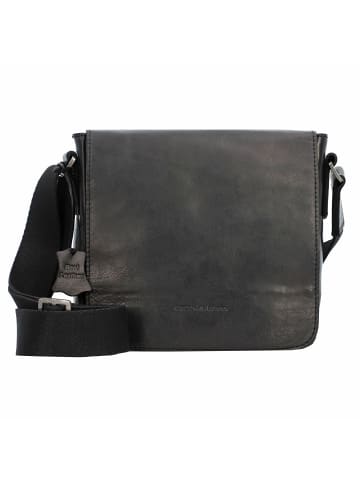 Greenburry Pure Black Umhängetasche Leder 20 cm black