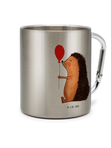 Mr. & Mrs. Panda Becher Aus Edelstahl Igel Luftballon ohne Spruch in Silber