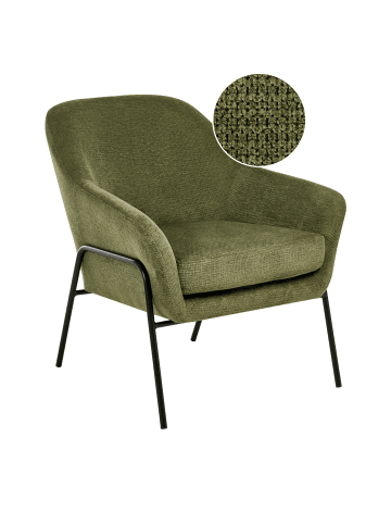 Beliani Sessel VEDDIGE in Grün/Schwarz - (W) 74 x (H) 85 x (L) 82 cm