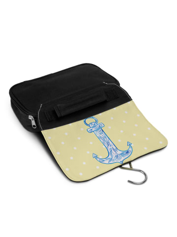 Mr. & Mrs. Panda Kulturtasche Anker Blau ohne Spruch in Gelb Pastell
