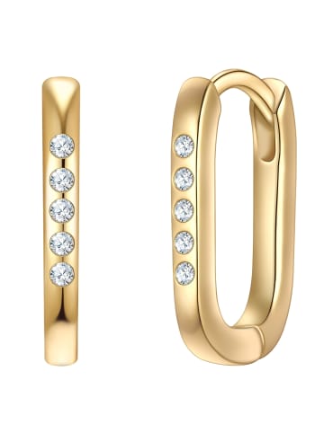 Yokoamii Ohrringe aus Messing mit Zirkonia in gelbgold