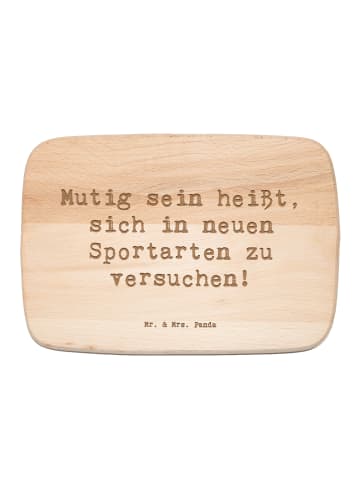 Mr. & Mrs. Panda Frühstücksbrett Spruch Neue Sportart versuchen ... in Transparent