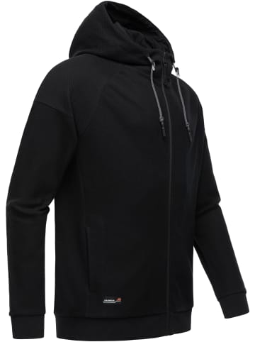ragwear Kapuzensweatjacke Dreyner in Black