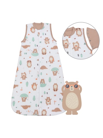 Schlummersack Babyschlafsack, 1.0 TOG in Beige-Weiß