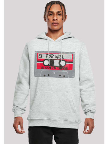F4NT4STIC Hoodie Stranger Things Cassette For Will Netflix in grau meliert