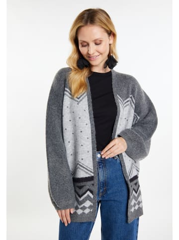 VIRITA Women Strickcardigan in Grau Mehrfarbig