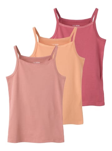 TWO SOON 3er-Pack Trägertop in Mauvewood