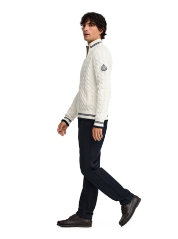 Polo Club Cardigan MAN NAUTIC PATCH C IO LONG SLEEVE REGULAR FIT in Ecru