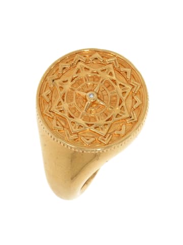 Thomas Sabo Ring "Vintage Kompass mit Diamant vergoldet" in Gold
